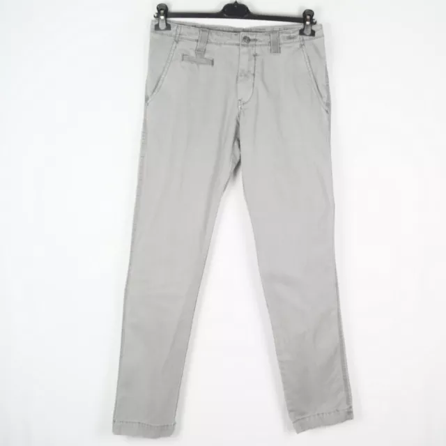 Tommy Hilfiger Uomo Pantaloni Taglia W32 L32 Slim Fit Grigio Slash Tasche k10167