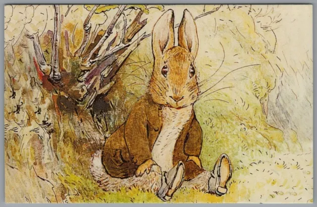 Tale of Benjamin Bunny, Benjamin Bunny sitting on a bank Beatrix Potter Postcard