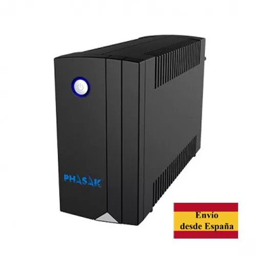 UPS SAI PHASAK 660VA PARA PC ORDENADOR protección sobretension 2 Shucko