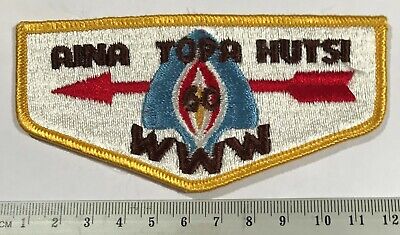 OA Lodge 60 Aina Topa Hutsi S4b Texas Rolled Edge Drk BRN Letters Scouts BSA VTE