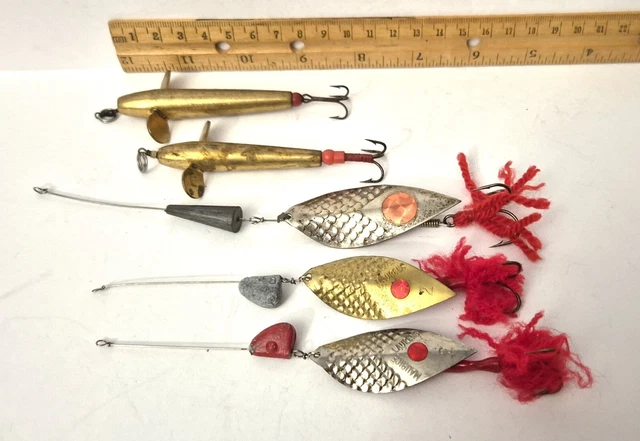Lot De Leurres Vintage Métal - Cuillers Pour Brochet, Muskie Et Pêche En Eau Douce