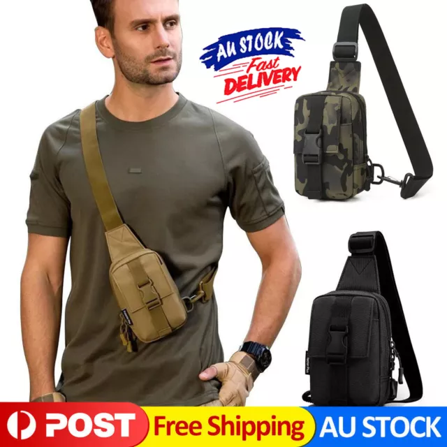 Men Small Chest Bag Pack Travel Sport Shoulder Sling Backpack Cross Body Outdoor