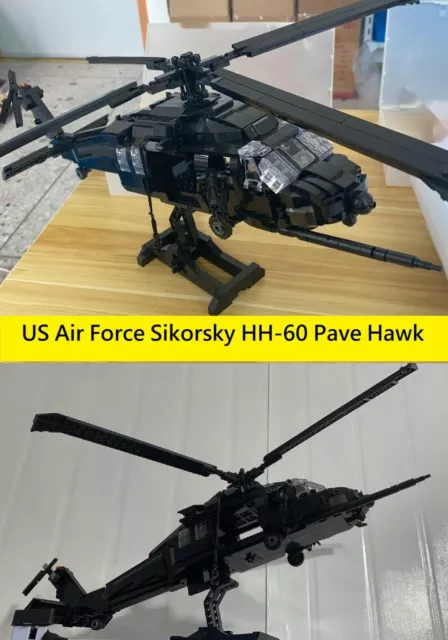 USA Sikorsky MH-60 Pave Hawk Hubschrauber Blöcke Flugzeugjet HH-60G MOC US Hubschrauber