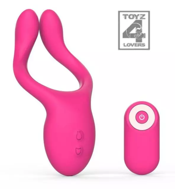 Vibrador doble de silicona con mando a distancia, estimulador de pareja...