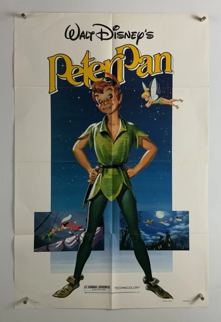 WALT DISNEY PETER PAN movie poster Original One sheet 1976 £35.67 ...