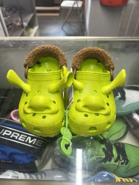 BRAND NEW KIDS! Shrek Crocs Classic Clog Ogre Swamp Green Size 12C