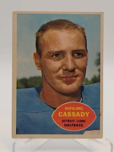 1960 Topps Hopalong Cassady Detroit Lions Halfback. Vintage Football Card #42