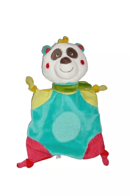 wie NEU * * Fehn Panda Bär Pandabär Jungle Heroes blau Schmusetuch Schnuffeltuch