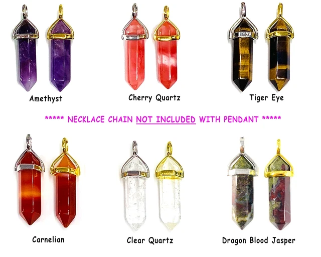 Healing Crystal Pendant Necklace | Wholesale Crystals | 44+ Gem Types 2
