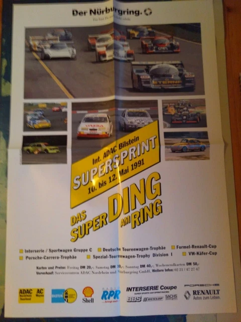 Neuwertiges Poster Int. ADAC Bilstein Supersprint
