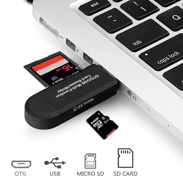 USB 2.0 SD Card Reader Micro SD To Micro USB OTG Adapter For SDHC/SDXC/SD/MMC 3