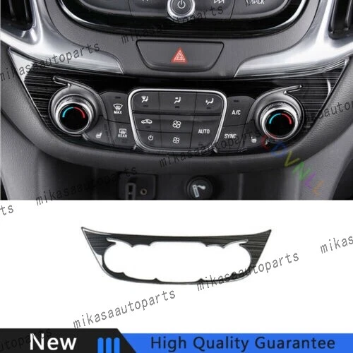 For Chevrolet 18-21 Equinox Black Titanium Console AC Button Control Frame Trim