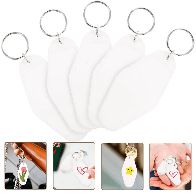 20 Pcs Diamond Listing Alloy Acrylic Keychain Blanks Luggage Label Tags