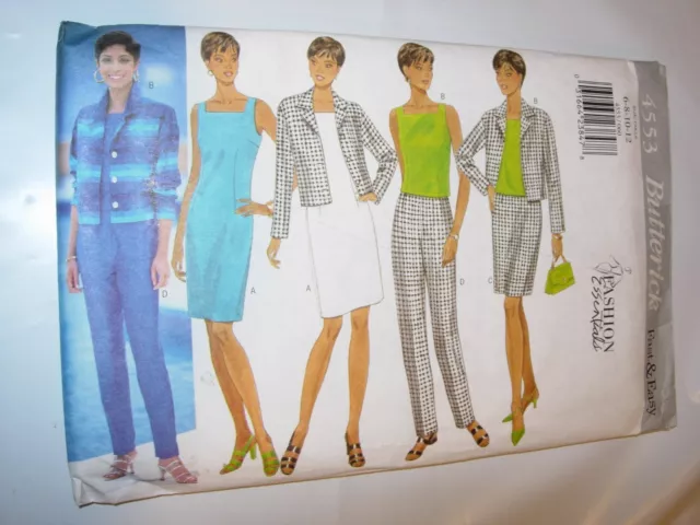 WOMENS UNCUT BUTTERICK Sewing Pattern 4553 JACKET DRESS SKIRT PANTS SIZE 6-12
