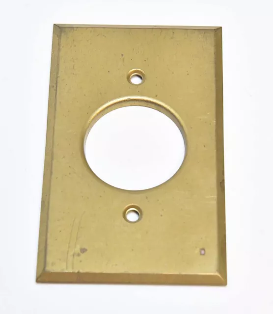 Vintage Large Hole Outlet Brass Switch Plates Cover   #2