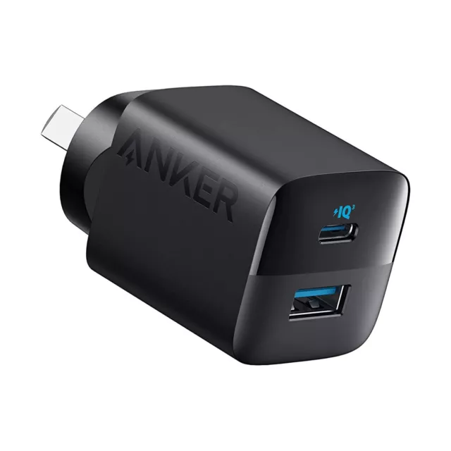 ANKER USB C Charger 323 Charger (33W) 2 Port Compact Charger for iPhone  (Black) $42.99 - PicClick AU