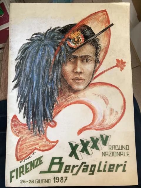 XXXV Raduno Nazionale Bersaglieri Firenze 1987 Completo Di Cartolina