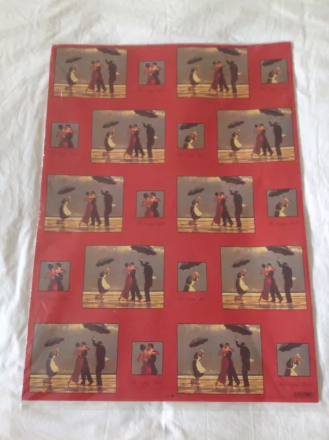 Jack Vettriano ' The Singing Butler' Gift Wrapping Paper 25 Sheets NEW Decoupage