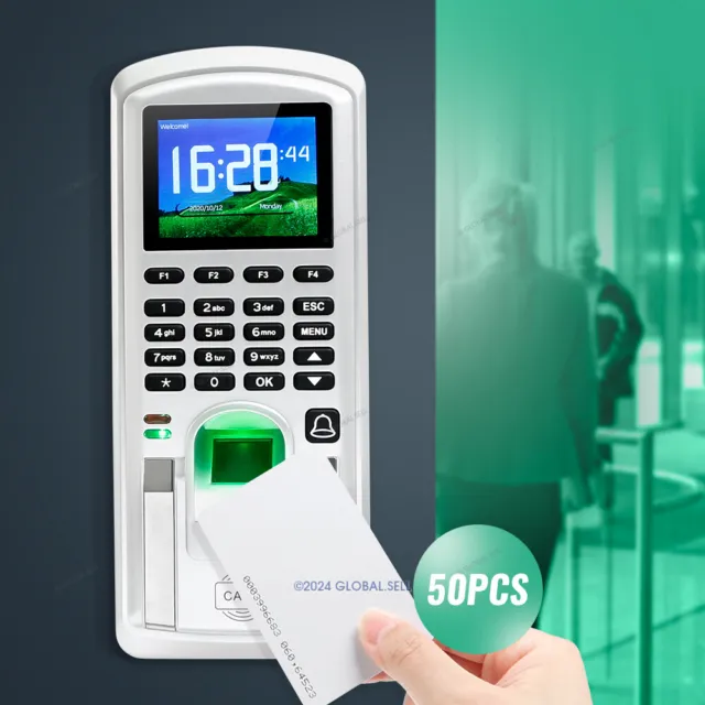 Biometric Fingerprint Time Clock And Access Control With RFID Reader+TCP/IP+USB