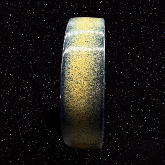 Vintage Grammichele Pottery Vase Drip Glaze Abstract Numbered Cobalt 7.5”t 8”w 3