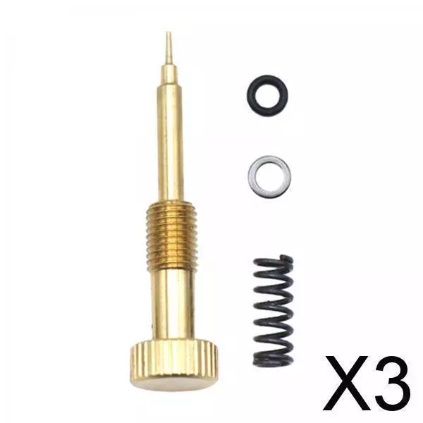 3X Air Fuel Mixture Screw Spare Parts Carb Kit for Keihin Cvk34/36/40