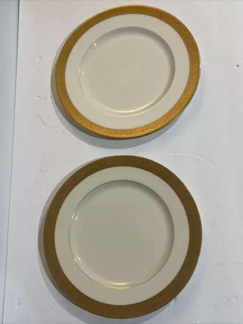 Lenox Westchester Set Of 2 Dinner Plates 10 1/4”M139 For Ovington Bros. NY