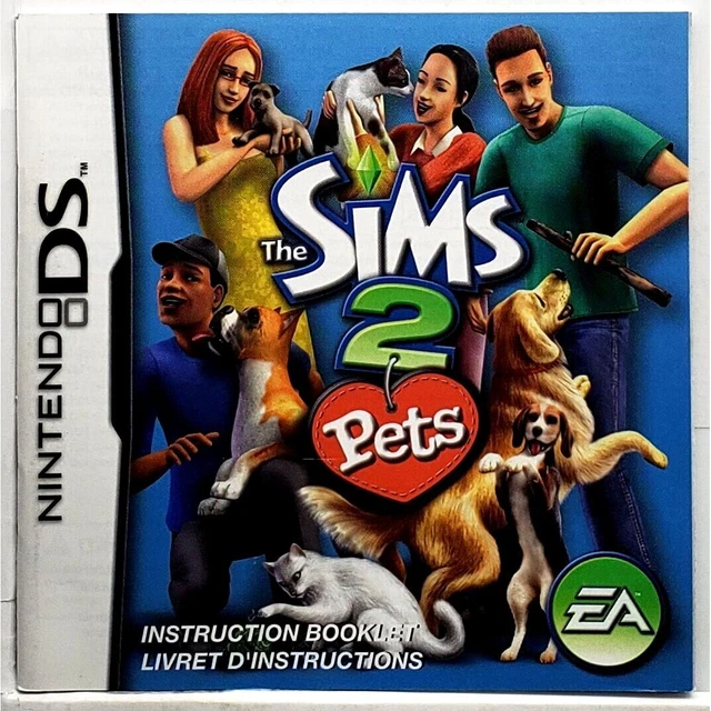 (MANUAL ONLY) THE Sims 2 Pets Nintendo DS Authentic Instruction
