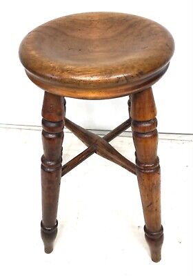 Antique Ash and Elm Turned Stools Occasional Tables / Lamp Stands 5
