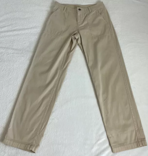 Womens Pendleton Pants Size 4 P Petites Mid Rise Straight Leg Tan Beige Cotton