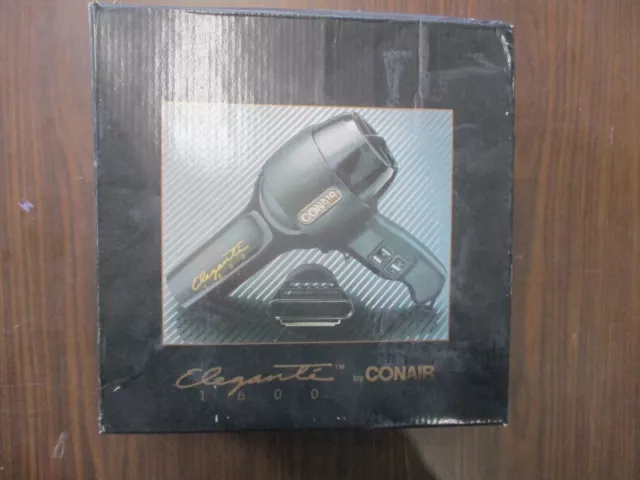 Vintage Conair Elegante 1600 Hair Dryer New Old Stock EL1600A
