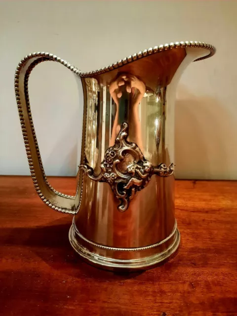 Boccale Tankard In Argento 800, Corpo Liscio, Stemma Cesellato, Prima Metà '900