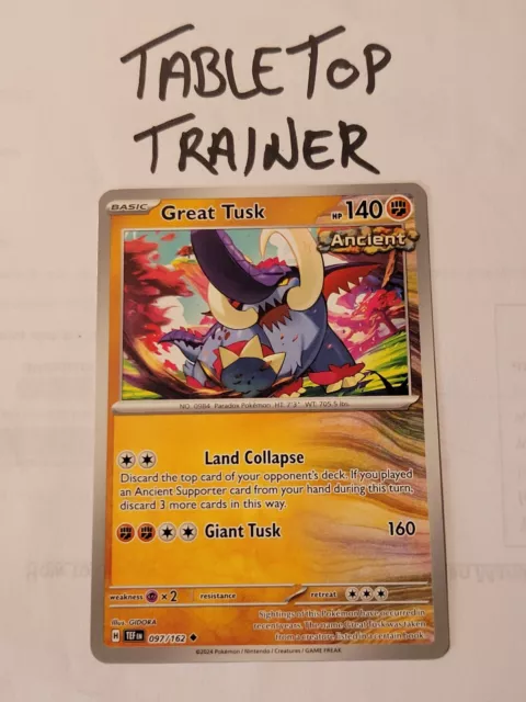 Pokemon TCG - Temporal Forces - Great Tusk 097/162 - Common