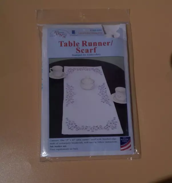 Arte con aguja Jack Dempsey/estampada para bordado/bufanda de corredor de mesa