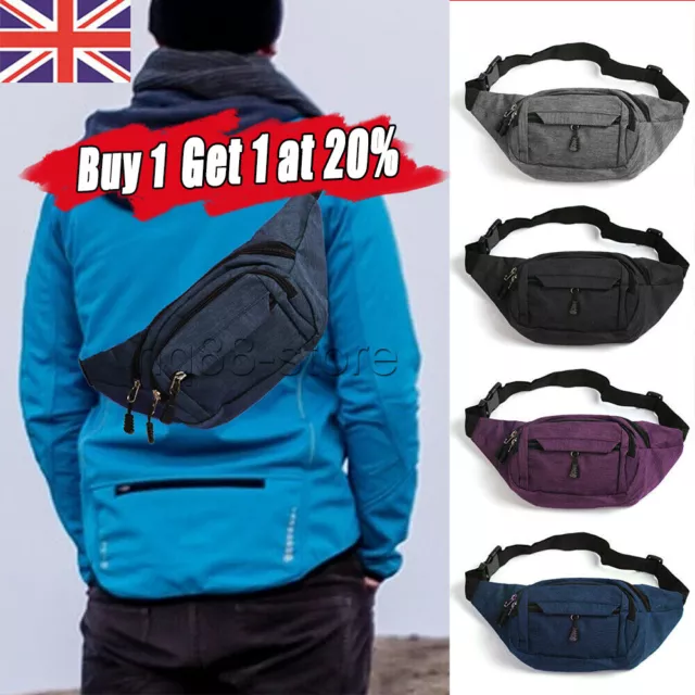 Women Men Sport Waist Bags Pouch Fanny Pack Travel Running Belt Zip Bum Bag