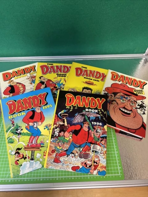 The Dandy Book Annual x 6 Job Lot Desperate Dan Vintage 1989,90,91,93,95 & 1996