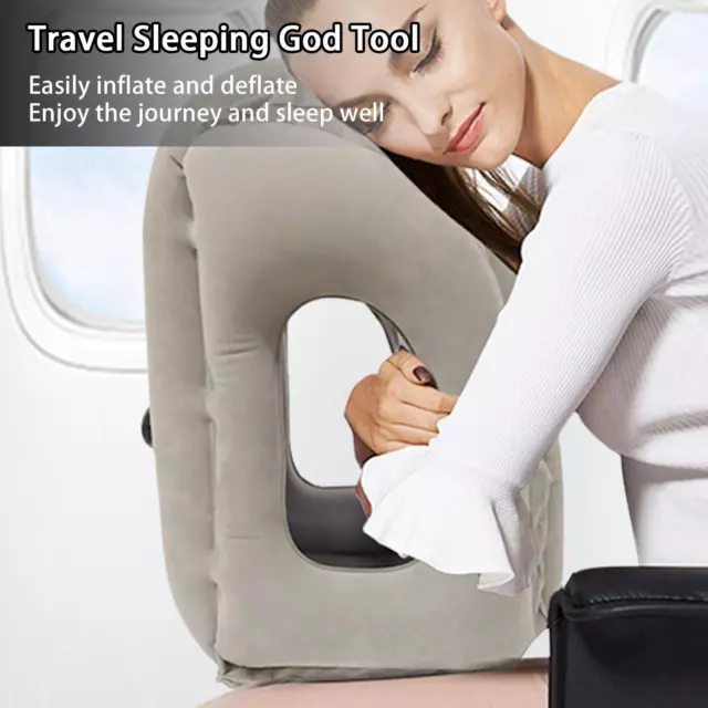 Inflatable Air Cushion Travel Pillow Headrest Chin Cushions For Office U9C5