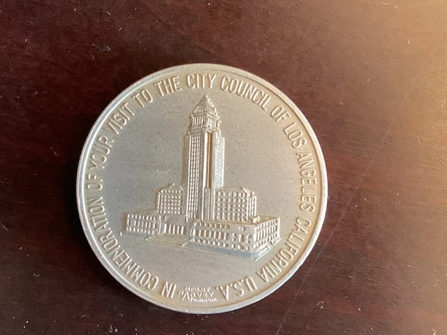 1955 Los Angeles CA.Aluminum Medal 38mm.HK-724 Type I R-4