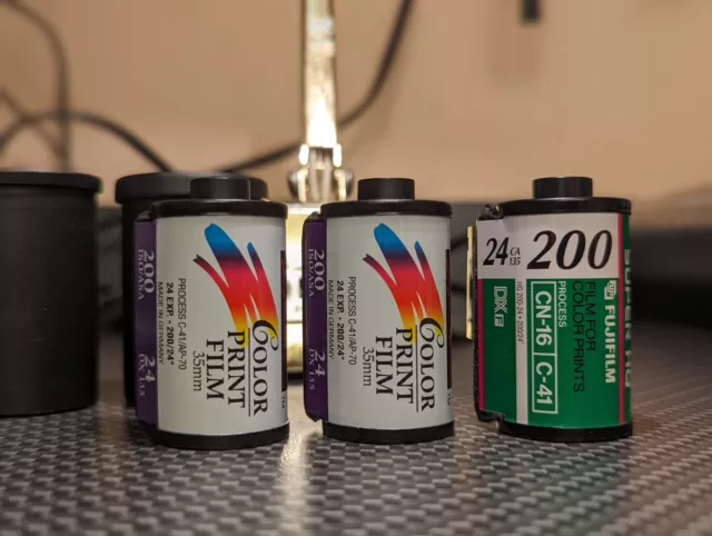 5 Rolls of Expired Color Film: Fuji, Kirkland (Agfa), FilmWorks. ISO 200, 400.