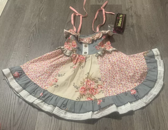 Mustard pie Floral Dress Girls 5 NWT