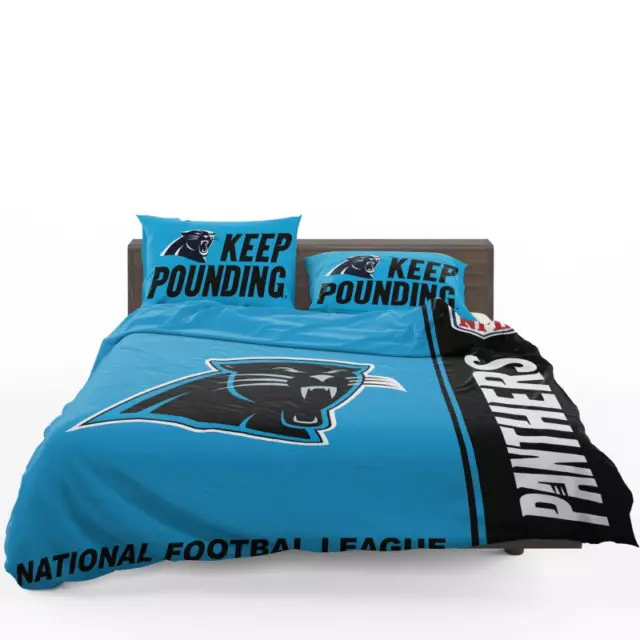 NFL Carolina Panthers Quilt Duvet Cover Set Kids Bedding Bed Linen King Children