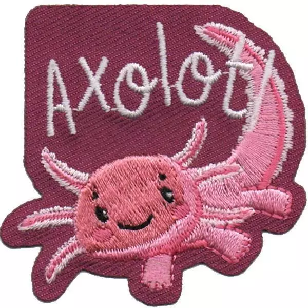 Girl Boy Cub Axolotl Fun Patches Crest Badges SCOUTS GUIDE Cookies Pet