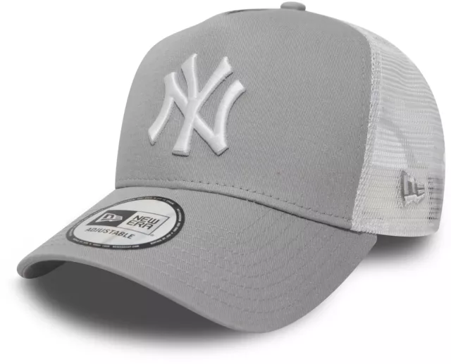 New York Yankees New Era Grey Clean Trucker Cap