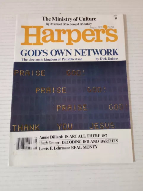 Harper's Magazine August 1980 The Ministry Of Culture God's Own Network