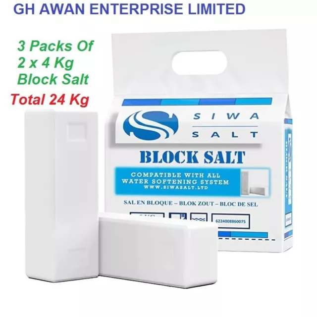 Addolcitore Acqua Blocco Sale Adatto a Tutti Addolcitori Acqua UK 6x4kg/24kg