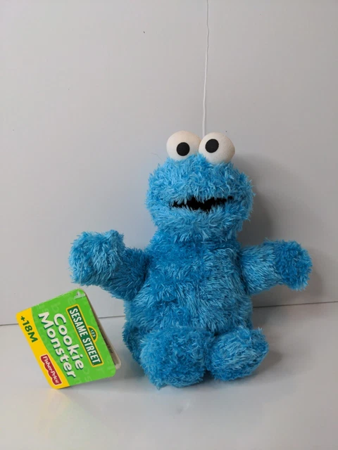 Fisher Price Sesame Street Cookie Monster Plush Toy Blue Stuffed Animal Doll