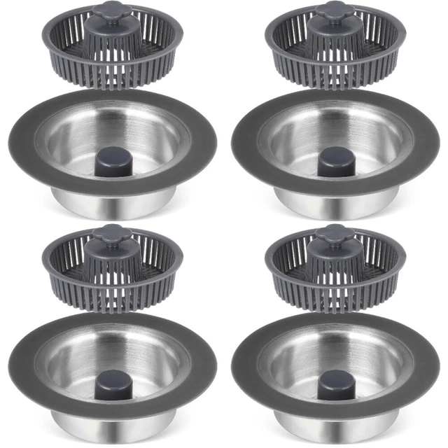 Annyswit Lot De 4 Filtres Évier Acier Inoxydable - Passoire Crépine Cuisine Douche Anti-Obstruction