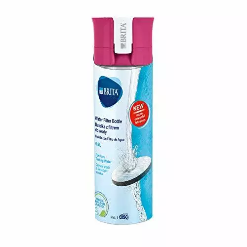 BRITA Fill  Go Vital Water Filter Bottle ,Compatible with BRITA MicroDisc, Filt