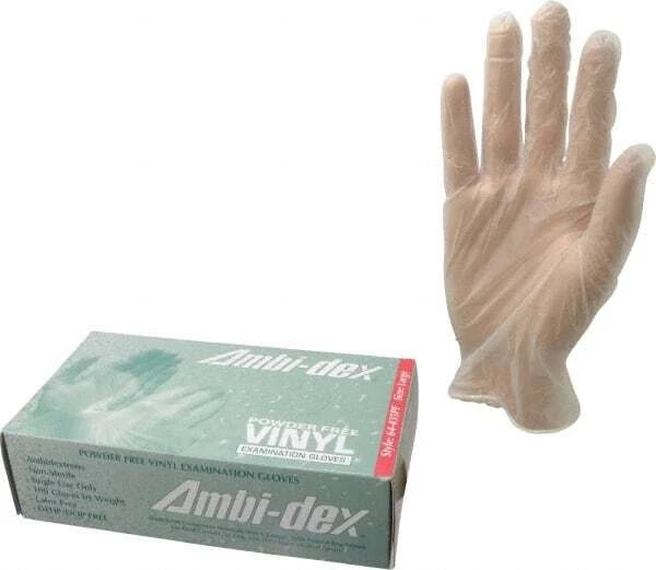 100 Pack PIP 64-435PF/L Disposable Gloves, Size Large, 5 mil, Synthetic Polymer