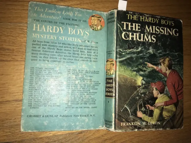 1962D-58 Hardy Boys 2nd PC printing of REVISED #4 The Missing Chums
