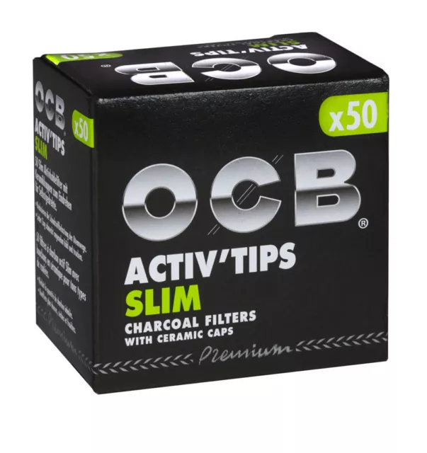 OCB Activ Tips Slim Aktivkohle-Filter 7mm 50- 500 Stck